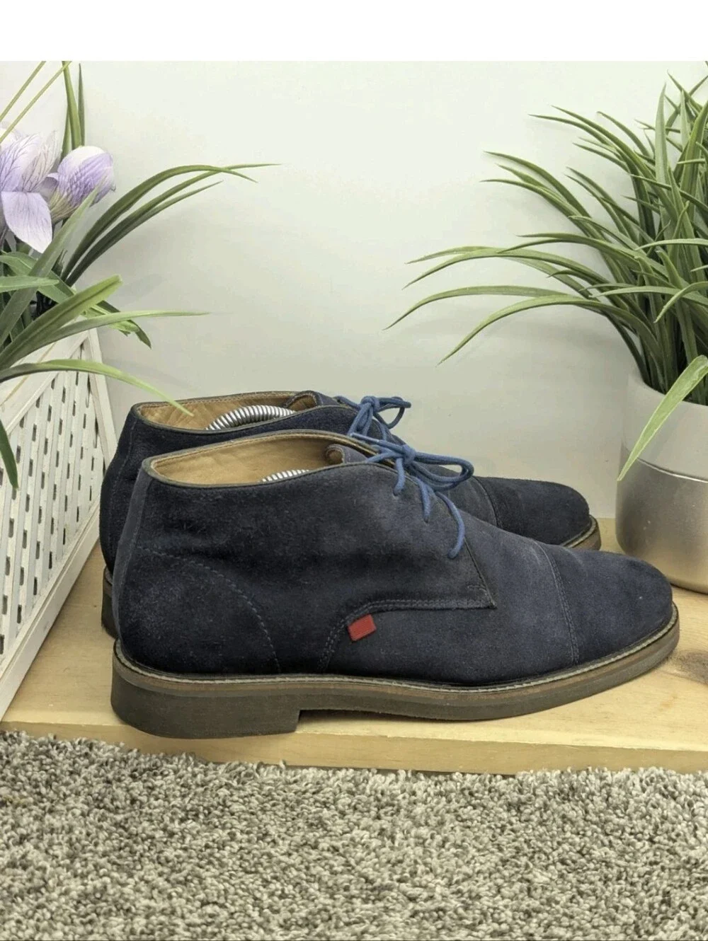 Marc Joseph Blue Suede Mens Size 9 Lace Up Chukka Boots